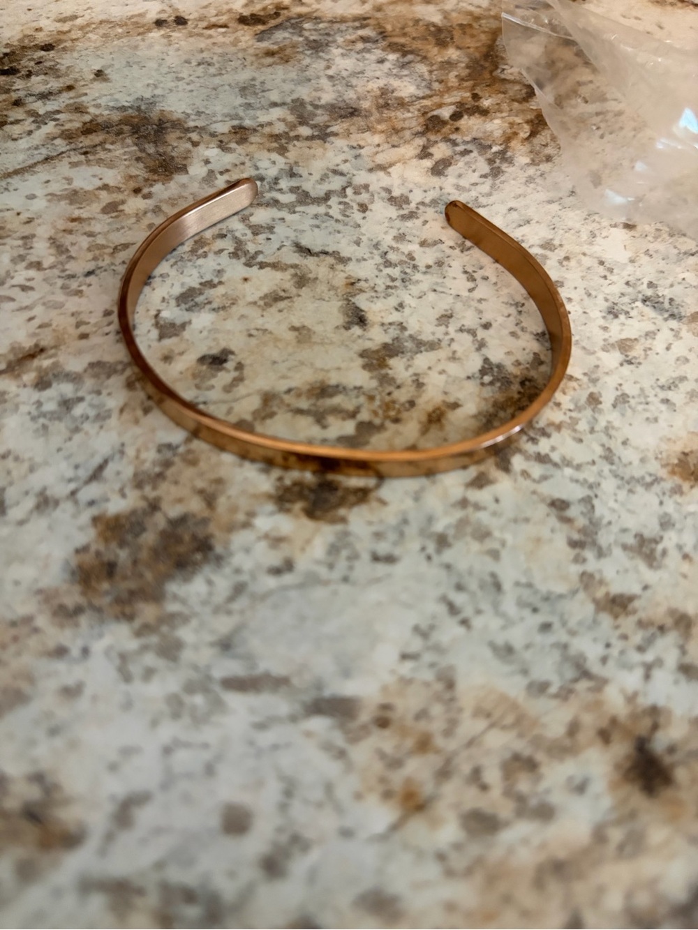 Delicate Rose Gold Open Cuff Bracelet - Sleek Women's Bangle